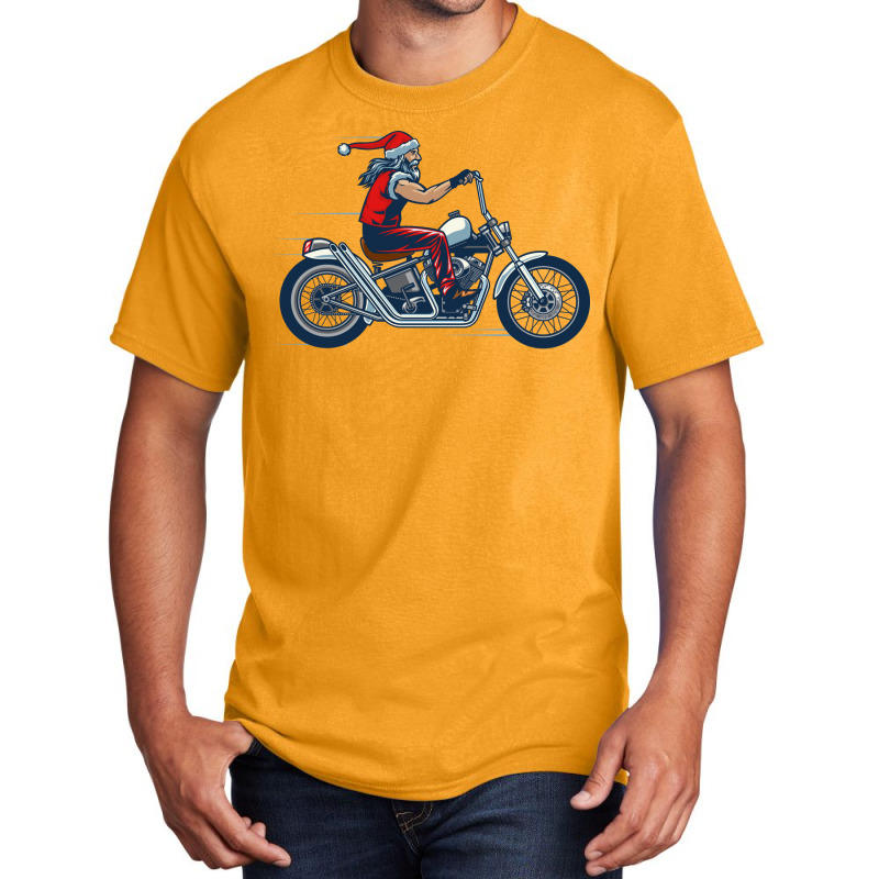 Santa Claus Biker Gift Basic T-shirt | Artistshot