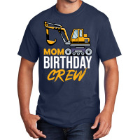 Mom Birthday Crew Construction Birthday Party Gree Basic T-shirt | Artistshot