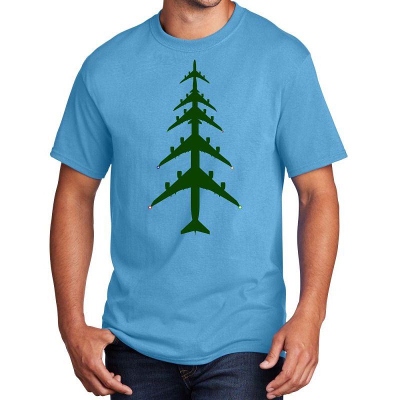 Airliner Airplane Christmas Tree Aviation Holiday Basic T-shirt | Artistshot