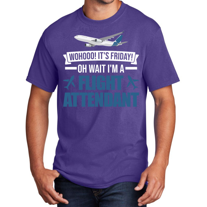 Flight Attendant Gift Stewardess Nostalgia Basic T-shirt | Artistshot