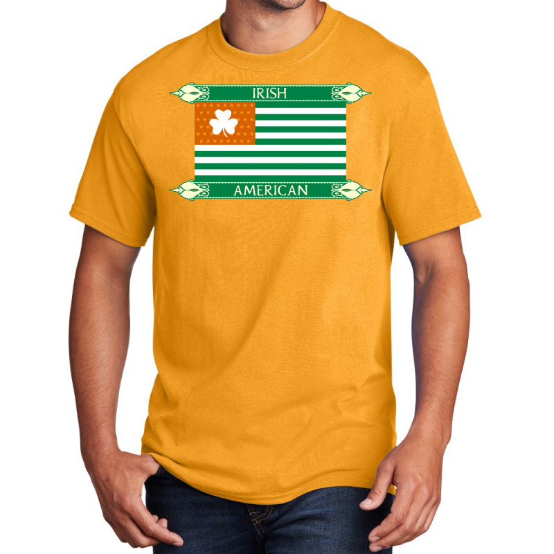 Irish American Flag Nature Basic T-shirt | Artistshot