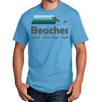 Beaches Sand Sun Sea Surf Basic T-shirt | Artistshot