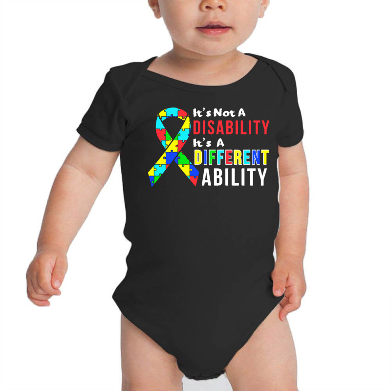 Autism Awareness T  Shirt Autism Is Not A Disability It's A Different Baby Bodysuit by joanie38206 | Artistshot