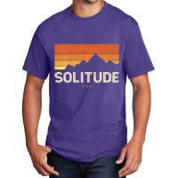 Vintage Solitude Utah Mountains Hiking Sunset Retr Basic T-shirt | Artistshot