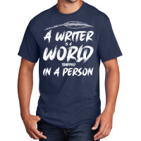 Author Writer Writer World Trapped Person Vintage Basic T-shirt | Artistshot