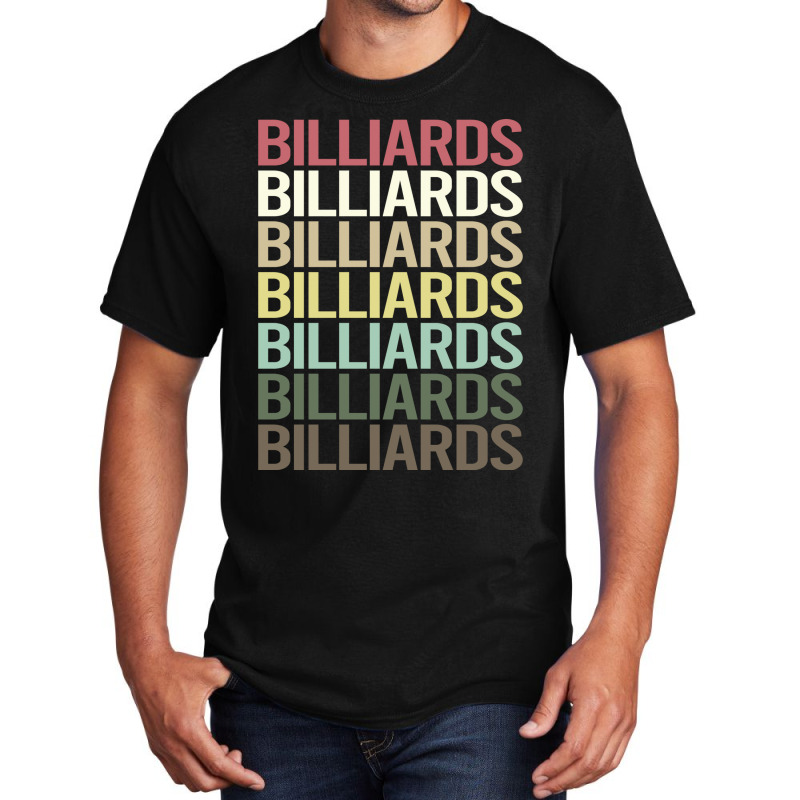 Colorful Text Billiards 1 Basic T-shirt | Artistshot