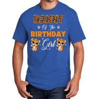 Leopard Tiger Nanny Of The Birthday Girl Boy Basic T-shirt | Artistshot