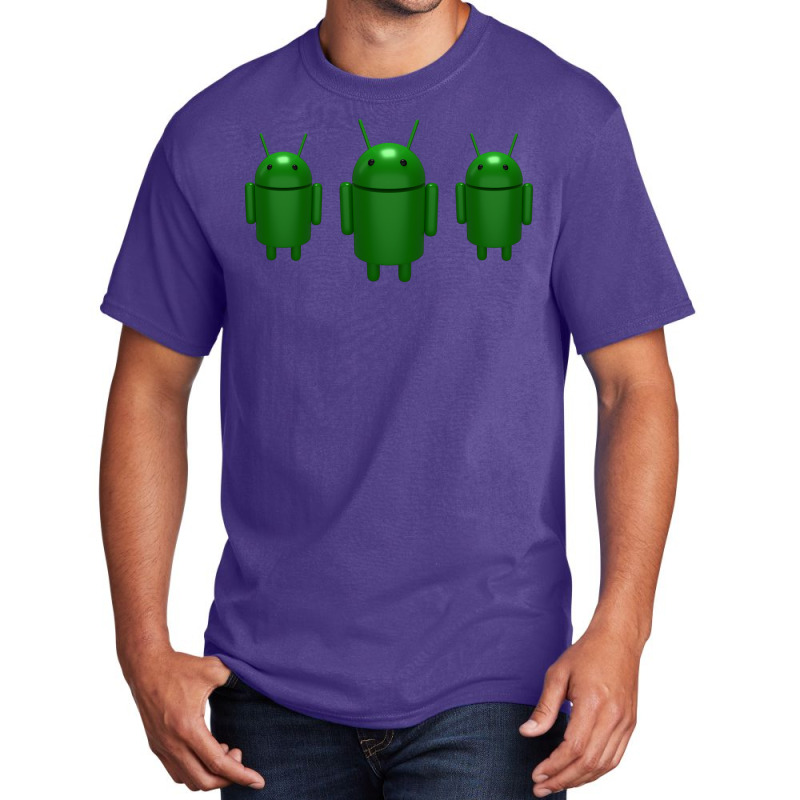 Android Green Basic T-shirt by tchofskitio | Artistshot