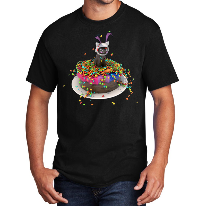 Chocolate Cake Cat Funny Basic T-shirt by alheklupsm | Artistshot