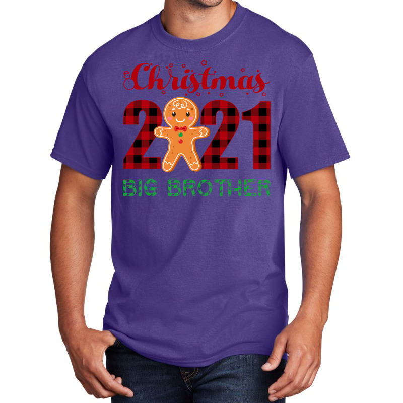 Christmas 2021 Big Brother Gingerbread Matching Fa Basic T-shirt | Artistshot