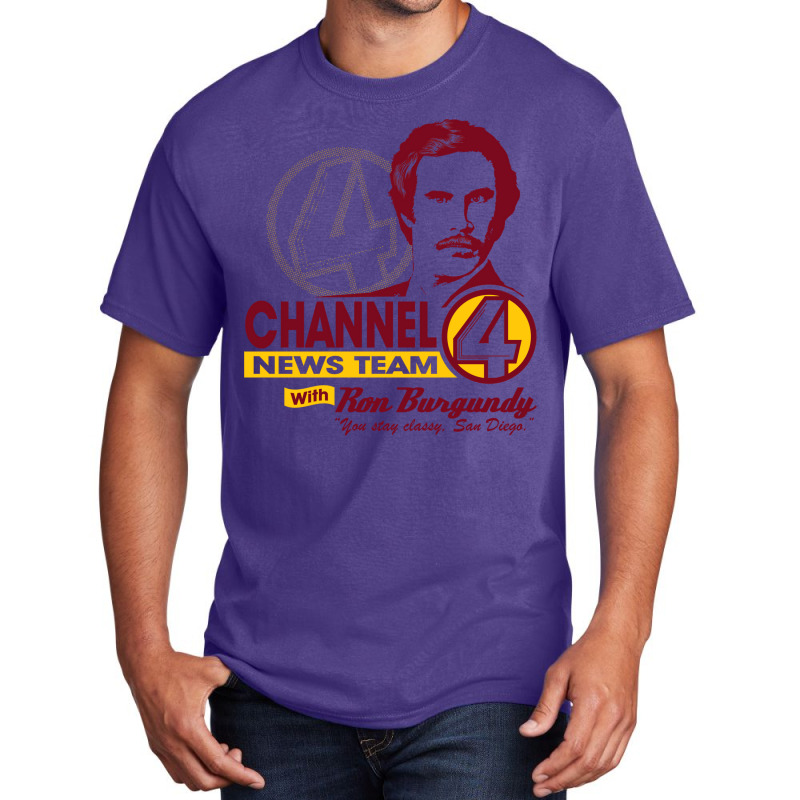 Channel 4 News Team With Ron Burgundy! Basic T-shirt by znaidiativot | Artistshot