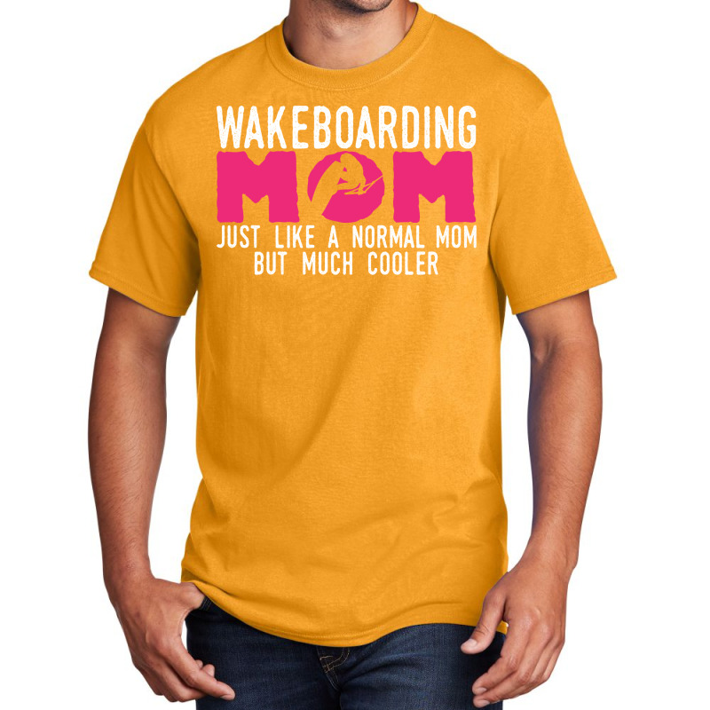 Wakeboarding Mom Joke Wakeboarder Mother Yellow Basic T-shirt | Artistshot