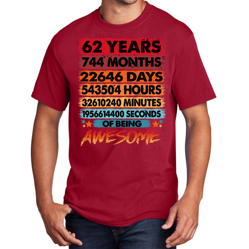 62nd Birthday  62 Years Old Vintage Birthday 70s Basic T-shirt | Artistshot