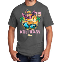 Cute Flamingo 15th Birthday Boy Vintage Basic T-shirt | Artistshot