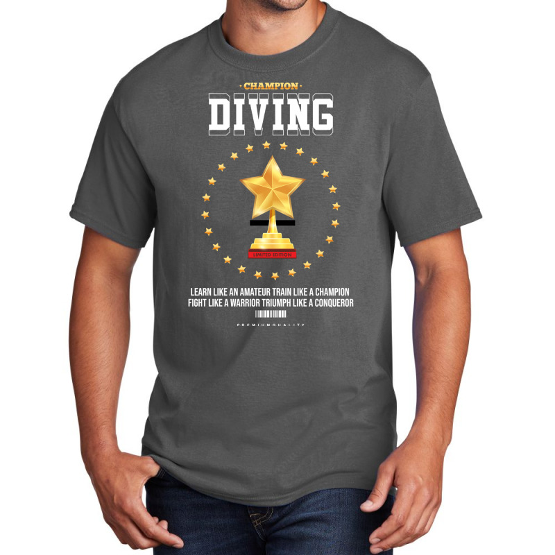 Diving Green Aesthetic Basic T-shirt by civileromeah | Artistshot