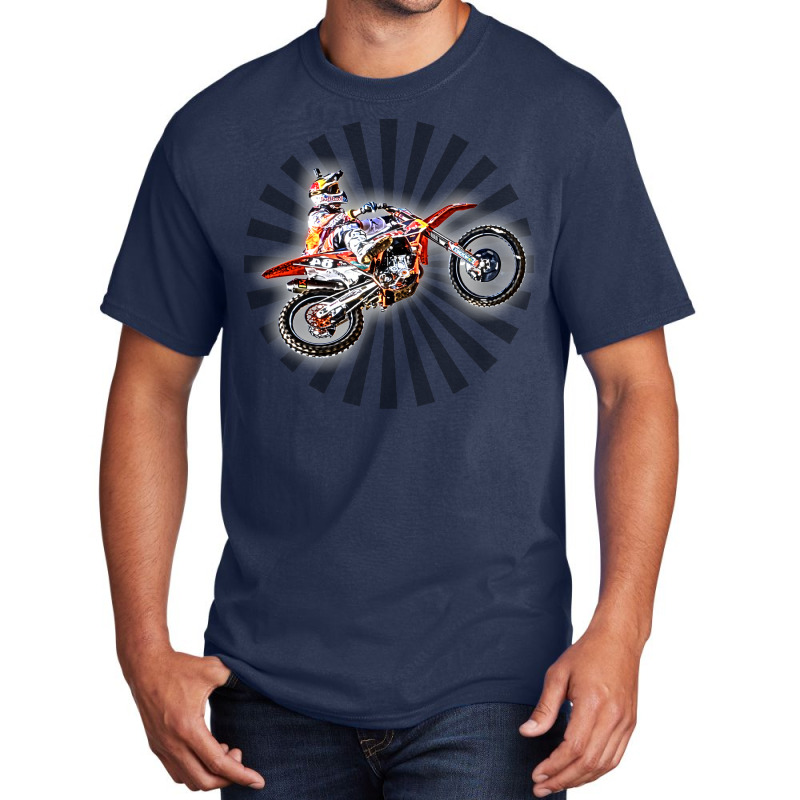 Dirt Bike Jump Or Motocross Jump Mx Or Motorcycle Basic T-shirt by valkdiartel | Artistshot