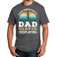 Funny Dad At Cosplaying Fathers Day Gift Men Green Basic T-shirt | Artistshot