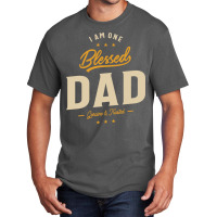 I Am One Blessed Dad Funny Ather Grandpa Hippie Basic T-shirt | Artistshot