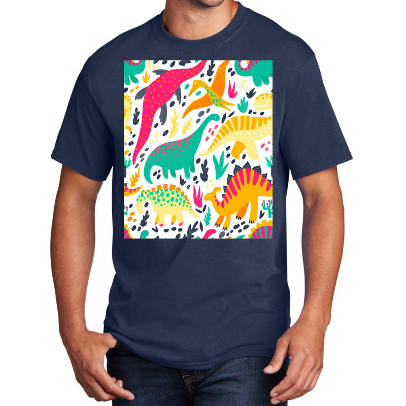 Bright Dinosaurs Hippie Basic T-shirt | Artistshot