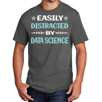 Funny Easily Distracted By Data Science Red Basic T-shirt | Artistshot