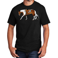 Tobiano Western Pleasure Horse Equine Rampaige Cut Basic T-shirt | Artistshot