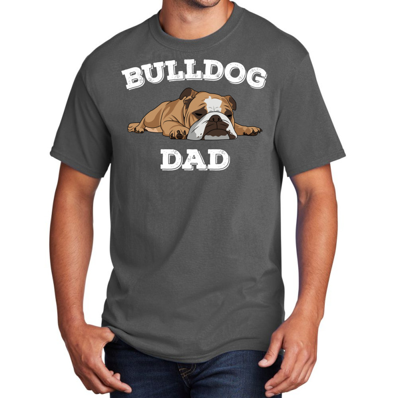 English Bulldog Bulldog Dad Nostalgia Basic T-shirt | Artistshot