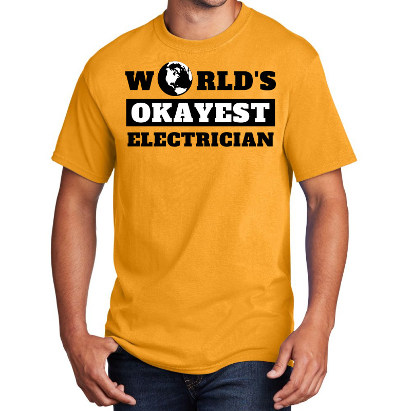 Electrician Red Blue Basic T-shirt by querolezoti0 | Artistshot