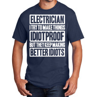 Electrician Lineman Wireman Electronics Technician Basic T-shirt | Artistshot