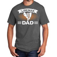 Lineman Dad Electrician Lineman Humor Basic T-shirt | Artistshot