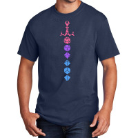 Colorful Polyhedral Dice Set Sword Roleplaying And Basic T-shirt | Artistshot