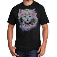 Hip 80s Crazy Lady Retro Cat Basic T-shirt | Artistshot