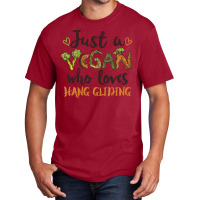 Just A Vegan Who Loves Hang Gliding Gift Tumblr Basic T-shirt | Artistshot