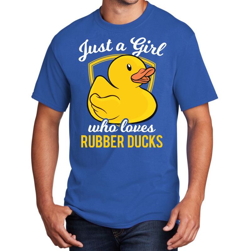 Rubber Duck Just A Girl Who Loves Rubber Ducks Red Basic T-shirt by atitikanokok | Artistshot