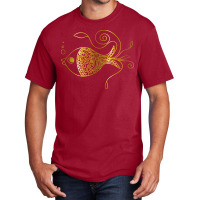 Unique Golden Floral Fish Girl Basic T-shirt | Artistshot