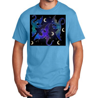 Night Sky Dragons Flying Basic T-shirt | Artistshot