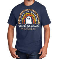 Trick Or Teach Principal Life Halloween Leopard Ra Basic T-shirt | Artistshot