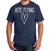 Kite Flying Heart Girl Basic T-shirt | Artistshot