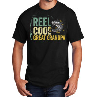 Reel Cool Great Grandpa Fisherman Fishing Stars Basic T-shirt | Artistshot