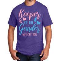 Gender Reveal Keeper Of The Gender 70s Basic T-shirt | Artistshot