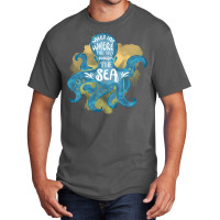 Cute Octopus Ocean Sea Girl (1) Basic T-shirt | Artistshot