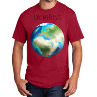 Love Planet Cute (1) (1) Basic T-shirt | Artistshot