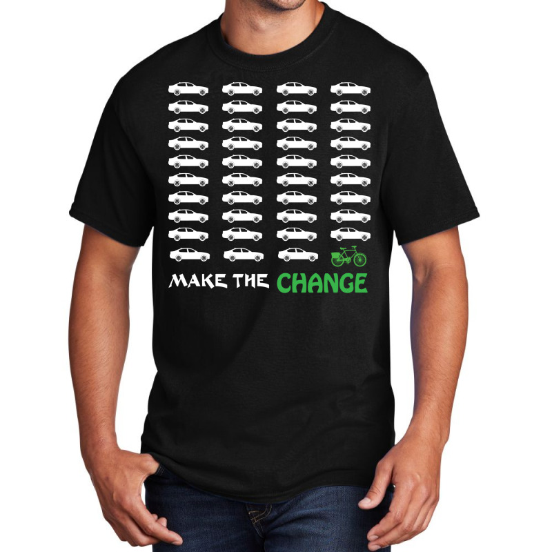 Cyclists Make The Change Climate Awareness Car And Basic T-shirt | Artistshot