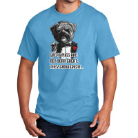 Pugfather Blue Basic T-shirt | Artistshot