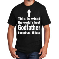 Best Godfather Uncle Of The World Blue Basic T-shirt | Artistshot