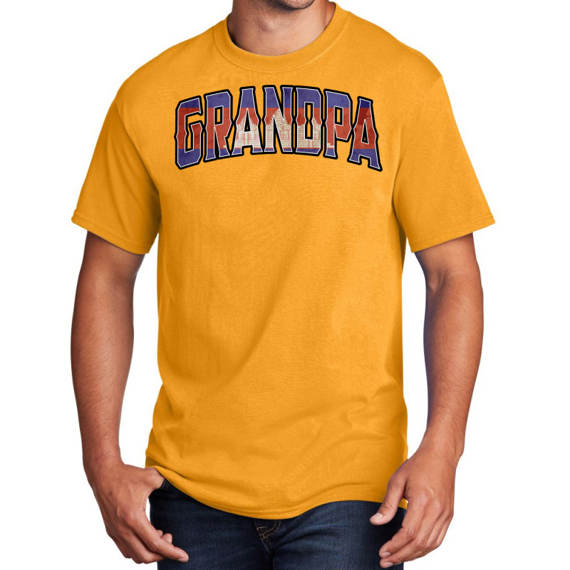 Grandpa Cambodian Vintage Heritage Dna Flag Green Basic T-shirt | Artistshot