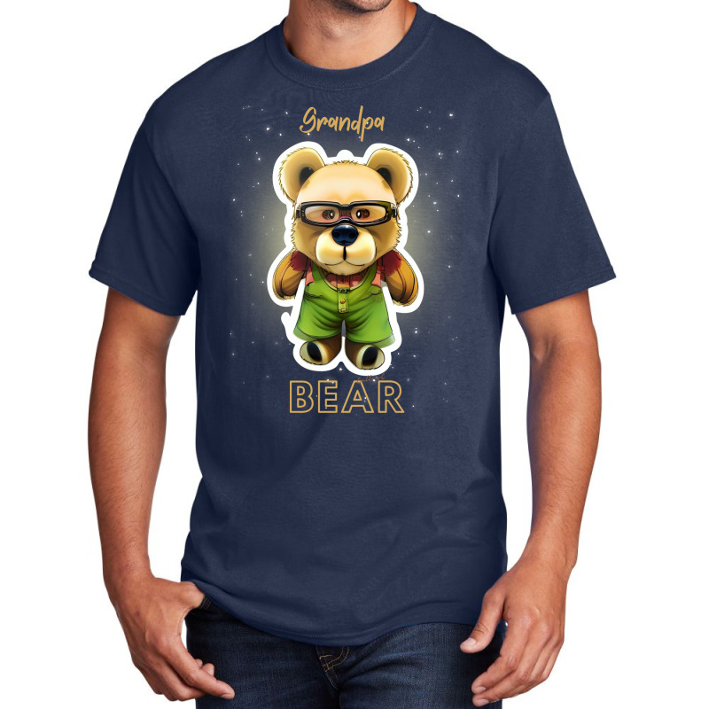 Cute Grandpa Teddy Bear Travel Basic T-shirt by thanetsadib | Artistshot