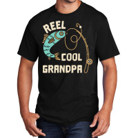 Reel Cool Grandpa Grandfather Fisher Family Fishin Basic T-shirt | Artistshot