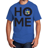 New York State Flag Home Basic T-shirt | Artistshot