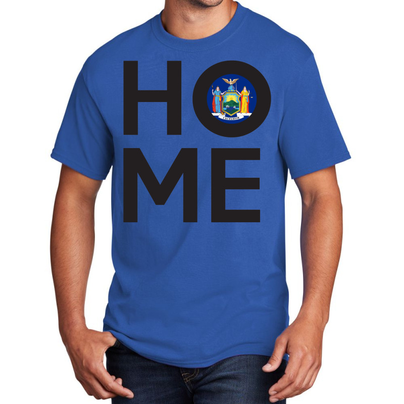 New York State Flag Home Basic T-shirt by dapoteequeen0 | Artistshot