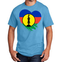 New Caledonia New Caledonian Heart Love Flag Basic T-shirt | Artistshot